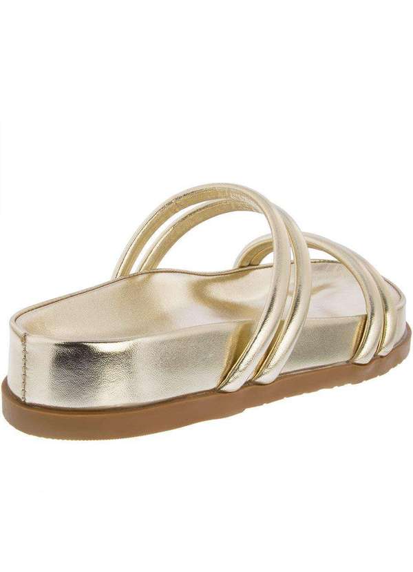 Gabriela - Sandália Gabriela Flatform Tiras Metalizadas Dourada Ouro 4