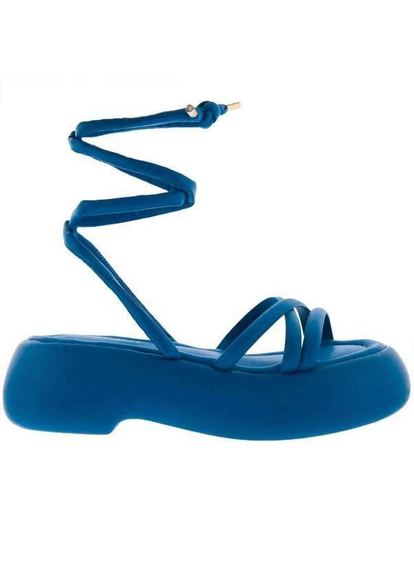 Gabriela - Sandália Gabriela Plataforma Amarração Azul Azul