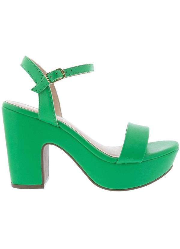 Gabriela - Sandália Gabriela Plataforma Detalhe Tiras Verde Verde 2