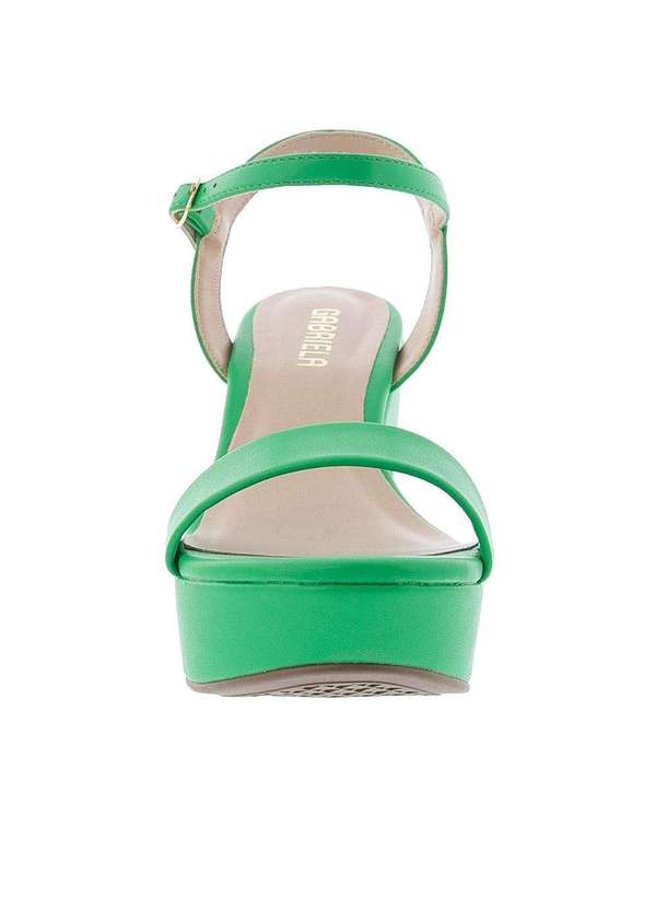 Gabriela - Sandália Gabriela Plataforma Detalhe Tiras Verde Verde 4