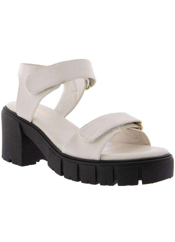 Gabriela - Sandália Gabriela Plataforma Tratorada Off White Off-White