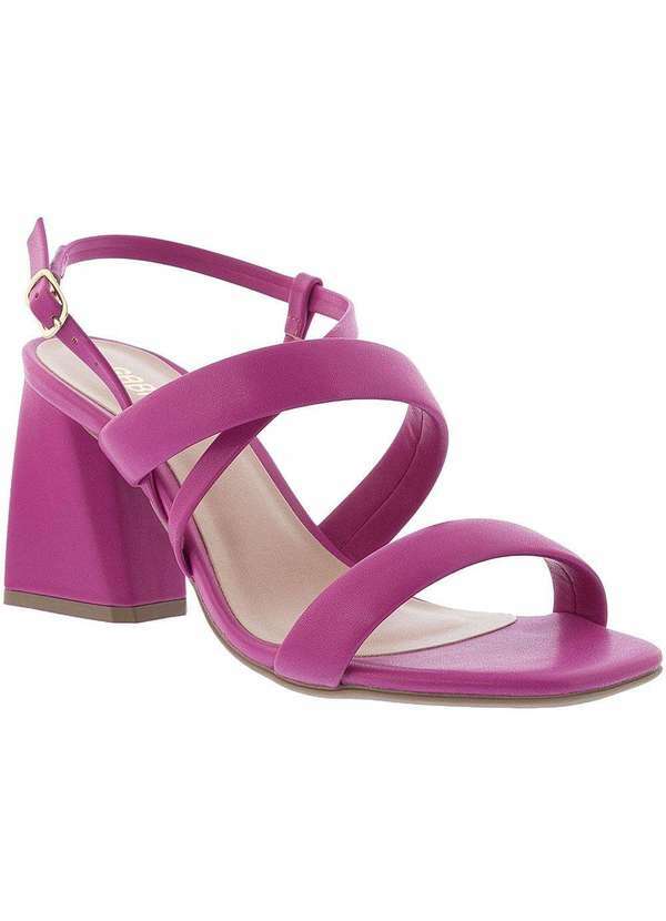 Gabriela - Sandália Gabriela Salto Geométrico Tiras Cruzadas Pink Pink