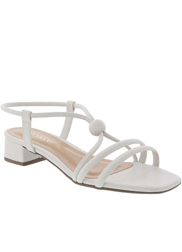 Penelope - Sandália Penélope Salto Bloco Aplicação Off White Off-White 1