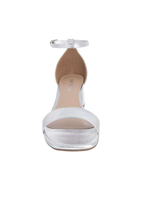 Penelope - Sandália Penélope Salto Grosso Metalizada Prata Prata 4