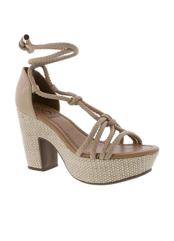 Sandalia Plataforma Sandalia Flat Bebece Sandália Feminina Anabela