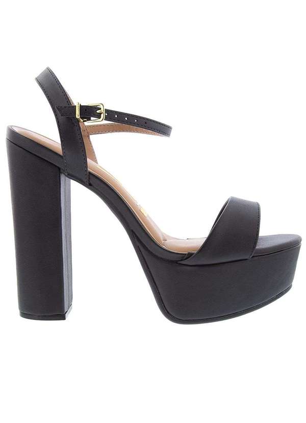 Vizzano Sandália Vizzano Meia Pata Detalhe Pespontos Preto Preto