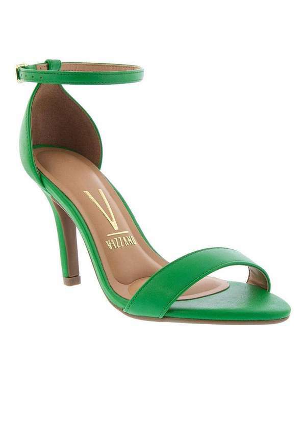 Vizzano - Sandália Vizzano Salto Fino Tiras Verde Verde