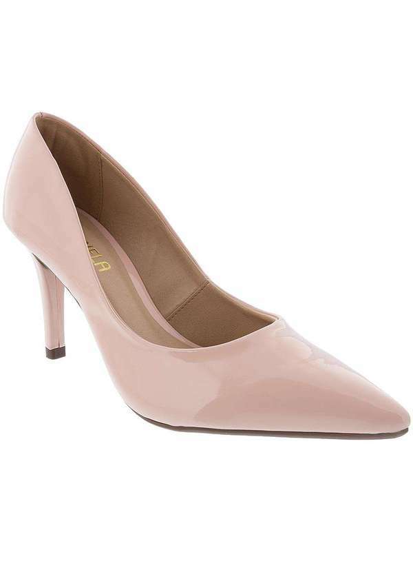 Gabriela - Scarpin Gabriela Essenciais Salto Fino Verniz Rosa Nude