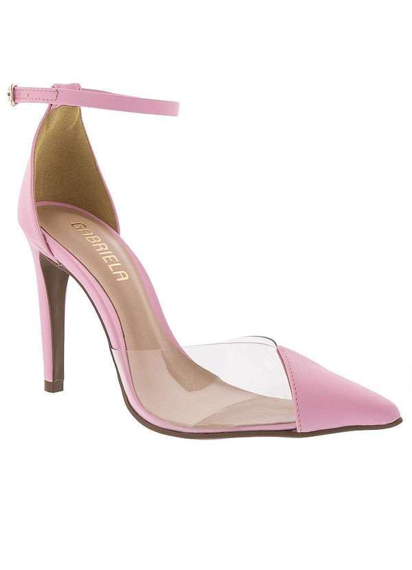 Gabriela - Scarpin Gabriela Salto Fino Recorte Vinil Rosa Pink