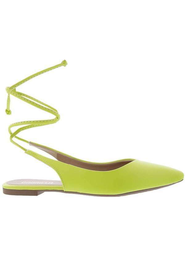 Gabriela - Sapatilha Gabriela Detalhe Amarração Neon Amarelo Amarelo
