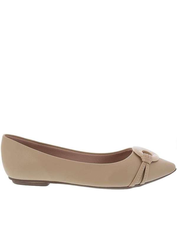 Gabriela - Sapatilha Gabriela Detalhe em Fivela Nude Bege 2