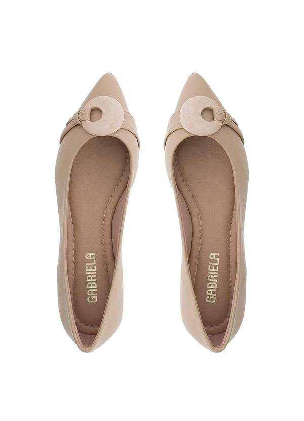 Gabriela - Sapatilha Gabriela Detalhe em Fivela Nude Bege 4