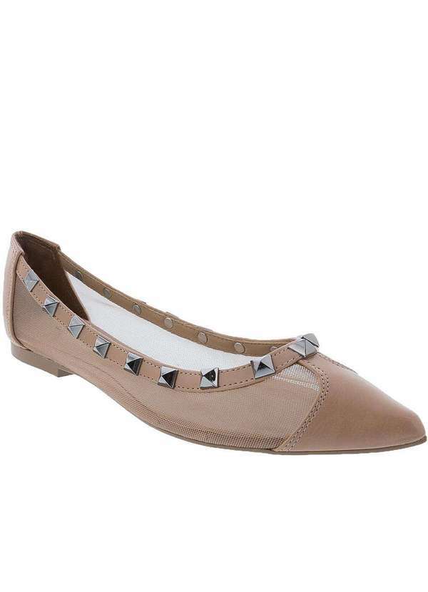 Gabriela - Sapatilha Gabriela Strass Lurex Nude Nude