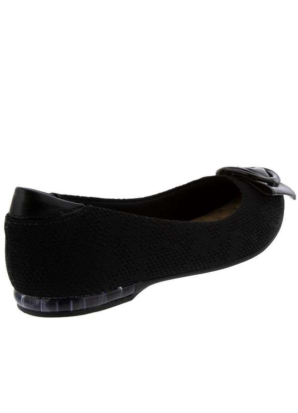 Modare Ultraconforto - Sapatilha Modare Ultraconforto com Fivela Tecido Preto Preto 3