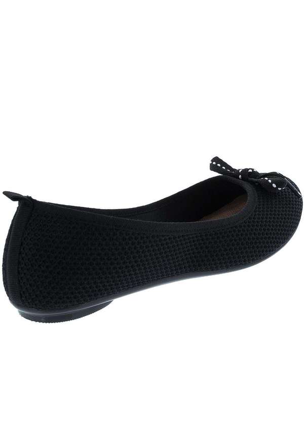 Moleca - Sapatilha Moleca com Laço Tecido Preto Preto 3