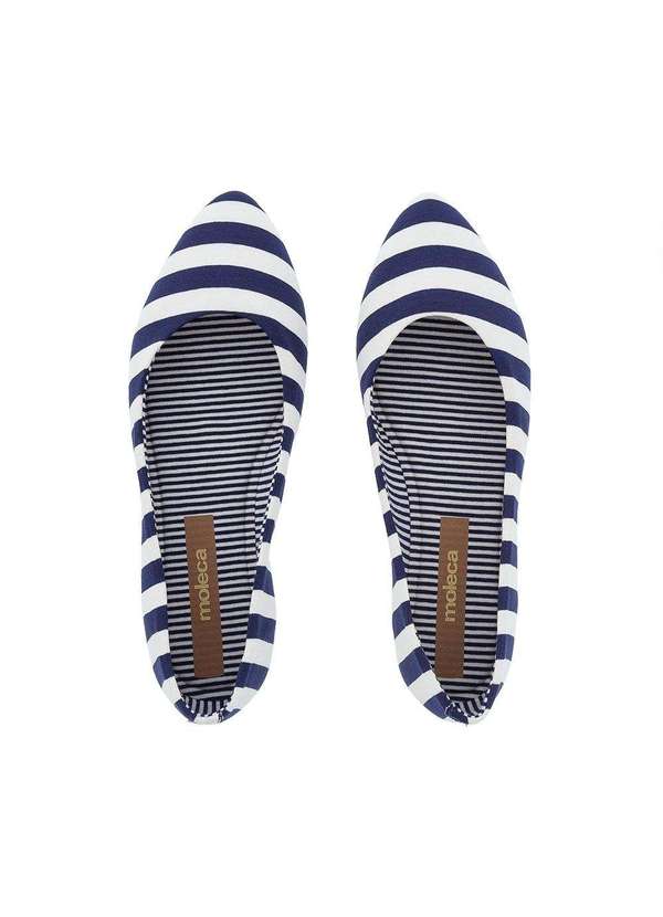 Moleca - Sapatilha Moleca com Listras Azul Azul 4