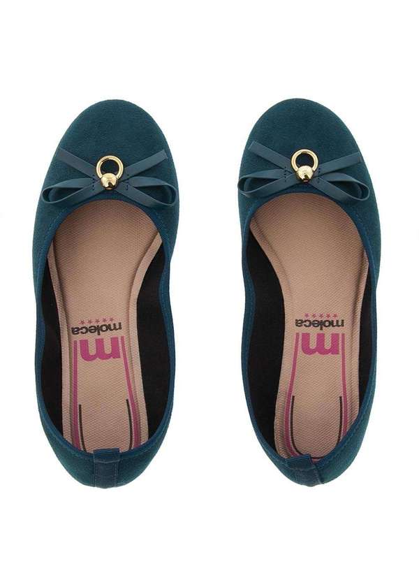 Moleca - Sapatilha Moleca Detalhe Laço Camurça Marinho Marinho 4