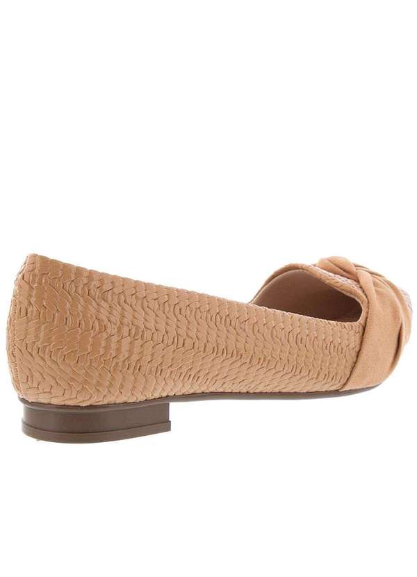 Moleca - Sapatilha Moleca Flow Nó Texturizado Camurça Caramelo Caramelo 3