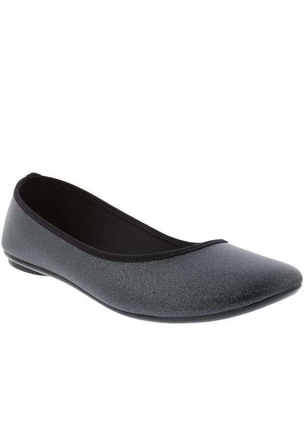 Moleca - Sapatilha Moleca Tecido Lurex Preto 5726100 Preto