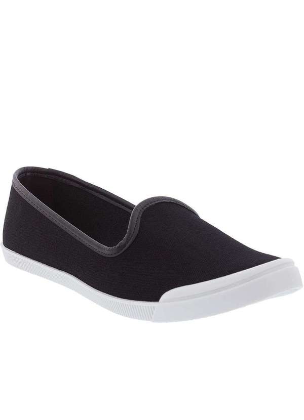Moleca - Slipper Moleca Tecido Preto Preto