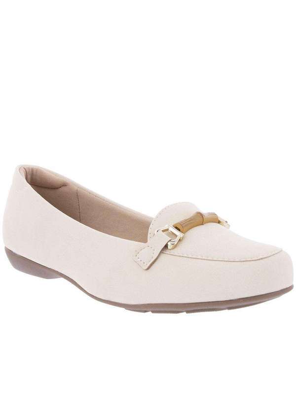 Modare Ultraconforto - Mocassim Modare Ultraconforto Detalhe Fivela Off White Off-White
