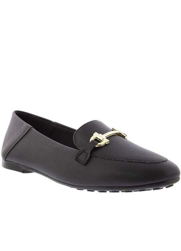 Modare Ultraconforto - Mocassim Modare Ultraconforto Detalhe Fivela Preto Preto