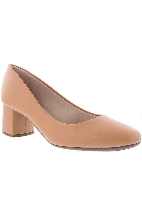 Beira Rio Conforto Scarpin Beira Rio Conforto Salto Grosso Caramelo  Caramelo