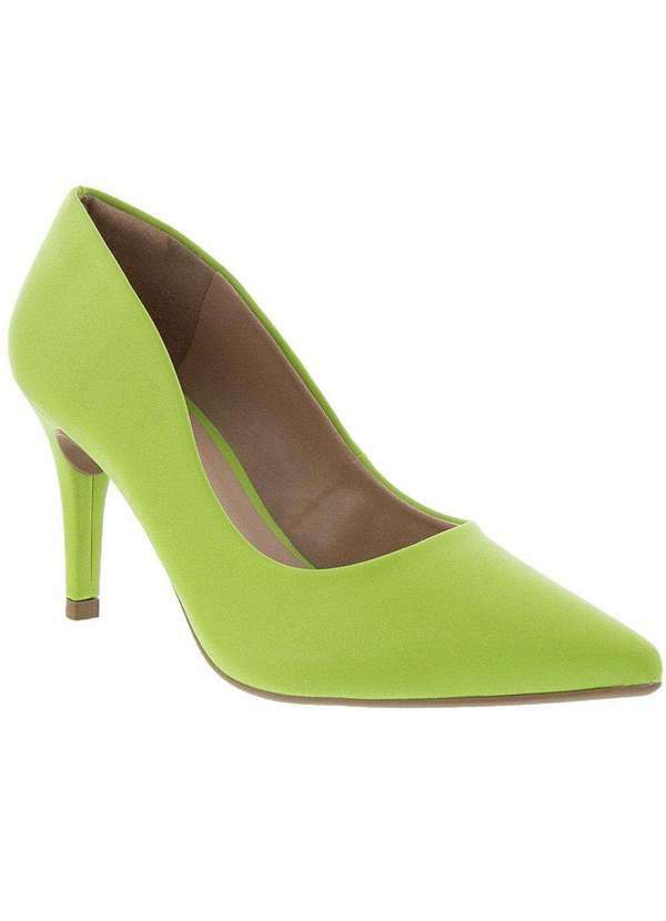 Gabriela - Scarpin Gabriela Salto Fino Neon Verde Verde