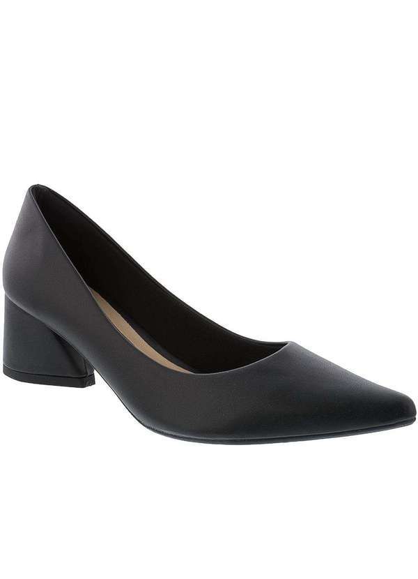 Gabriela - Scarpin Gabriela Salto Geométrico Preto Preto
