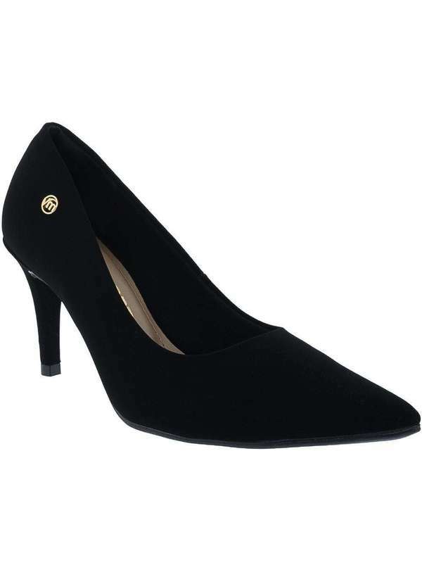 Via Marte - Scarpin Via Marte Salto Fino Nobuck Preto 199601 Preto