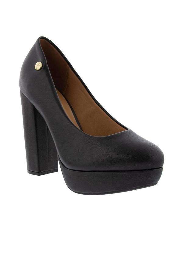 Vizzano - Scarpin Vizzano Meia Pata Preto Preto