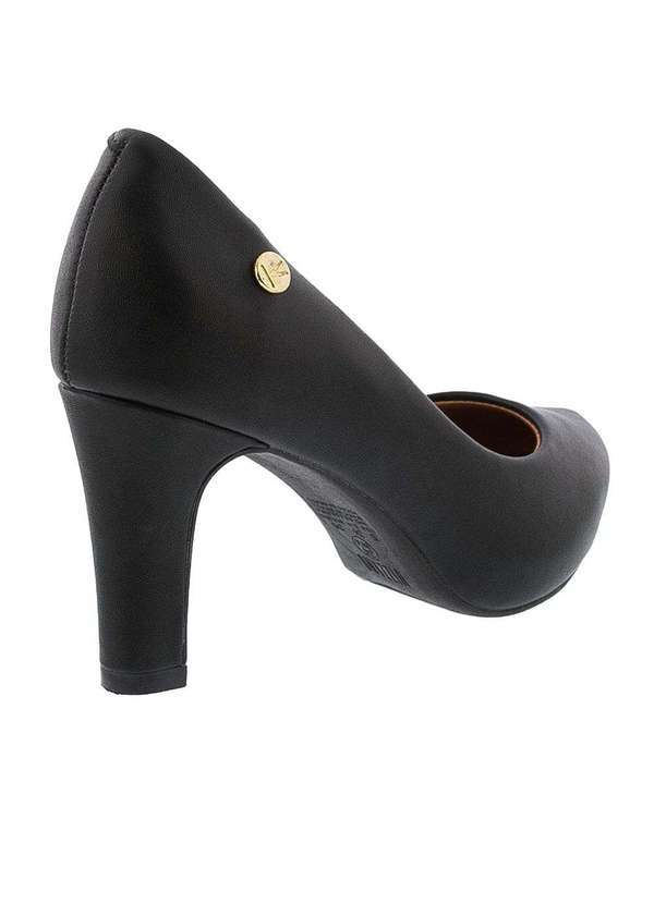 Vizzano - Scarpin Vizzano Salto Grosso Pespontos Preto Preto 3