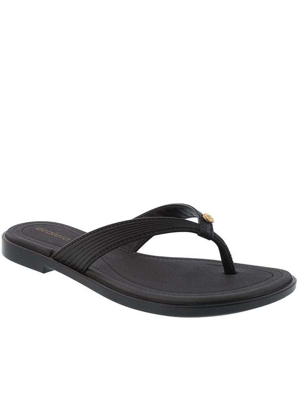 Azaleia - Rasteira Azaleia Emilia Softflat Texturizado Preto Preto