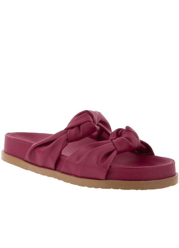 Gabriela - Sandália Gabriela Flatform Detalhe Nós Vermelho Pink 1