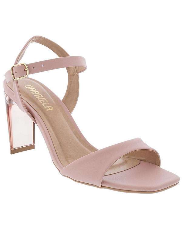 Gabriela - Sandália Gabriela Salto Reto Tiras Rosa Rosa