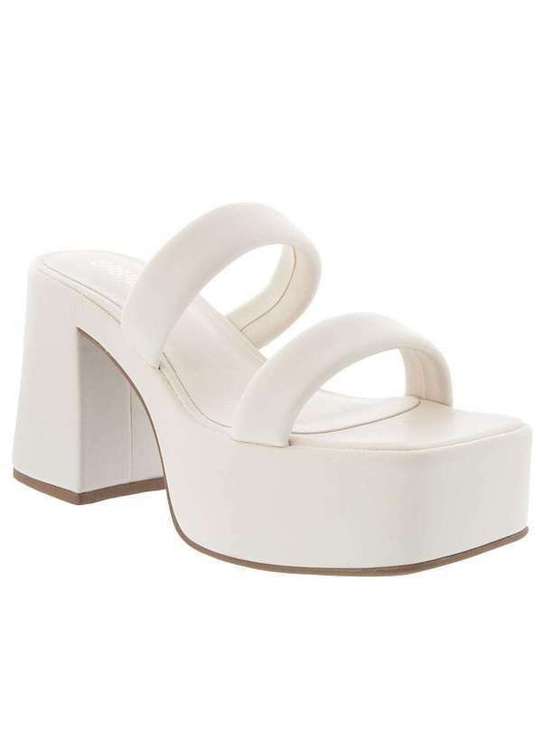 Gabriela - Tamanco Gabriela Plataforma Acolchoado Off White Off-White