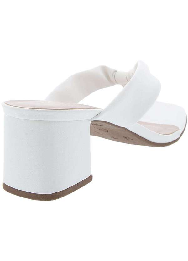 Gabriela - Tamanco Gabriela Salto Grosso Tiras Largas Branco Branco 3