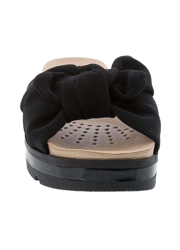 Modare Ultraconforto Tamanco Modare Ultraconforto Plataforma com Nó  Tecido Preto Preto
