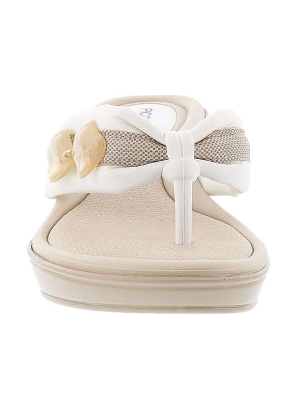 Piccadilly - Tamanco Piccadilly Anabela Detalhe Pedraria Branco Branco 4