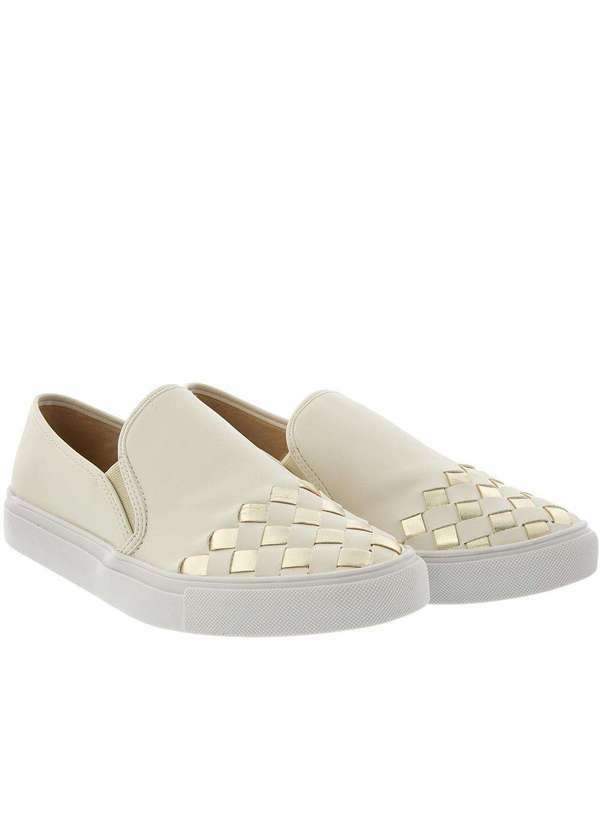 Gabriela - Slip On Gabriela Detalhe em Trama Off White Off-White