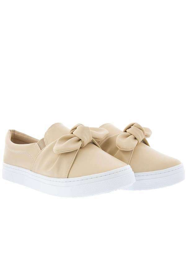 Gabriela - Slip On Gabriela Detalhe Nó Off White Amarelo