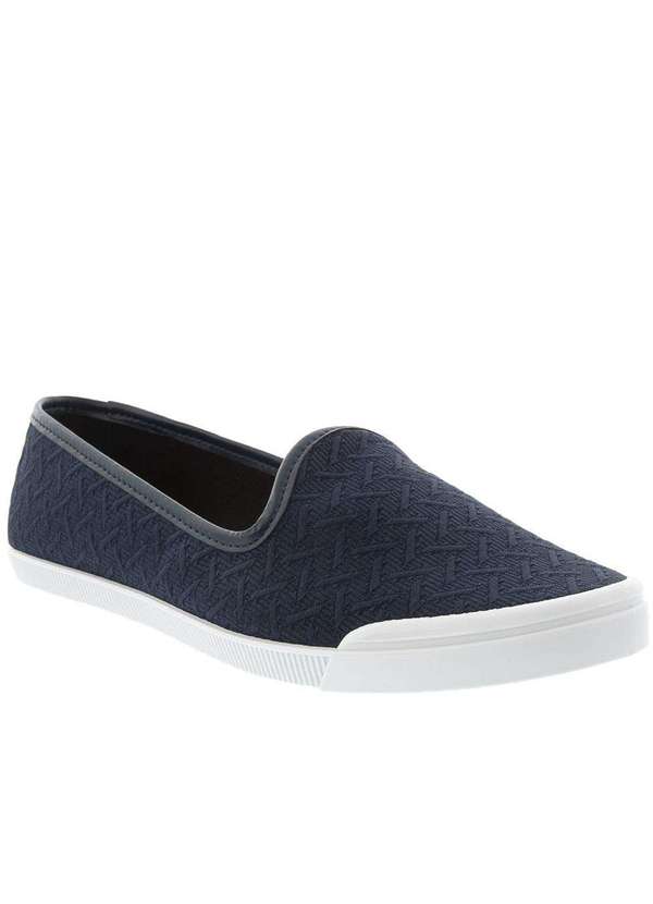 Moleca - Slipper Moleca Geométricos Linho Marinho Marinho