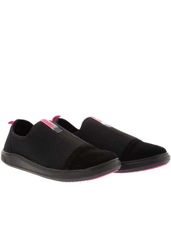 Actvitta - Tênis Actvitta Esportivo Feminino Nobuck Preto Preto
