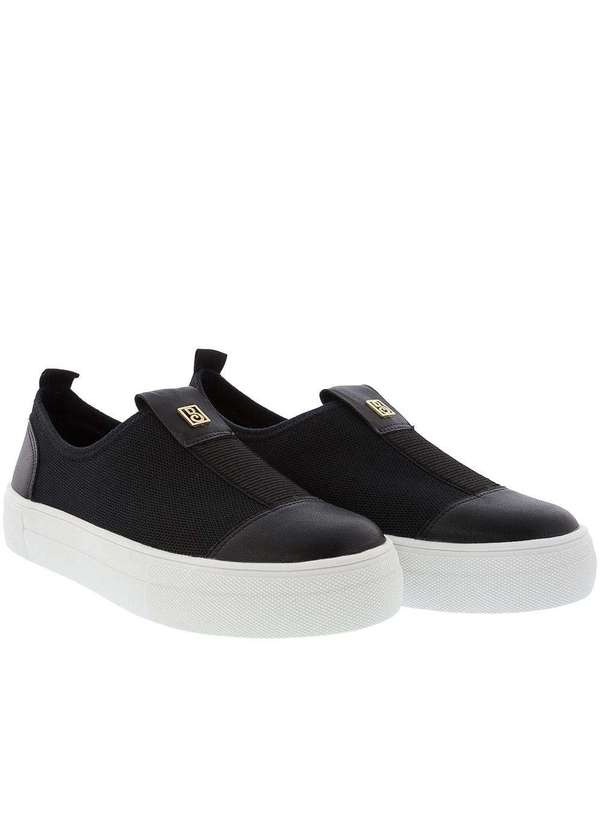 Bebecê Tênis Bebecê Casual Flatform Tecido Preto Preto