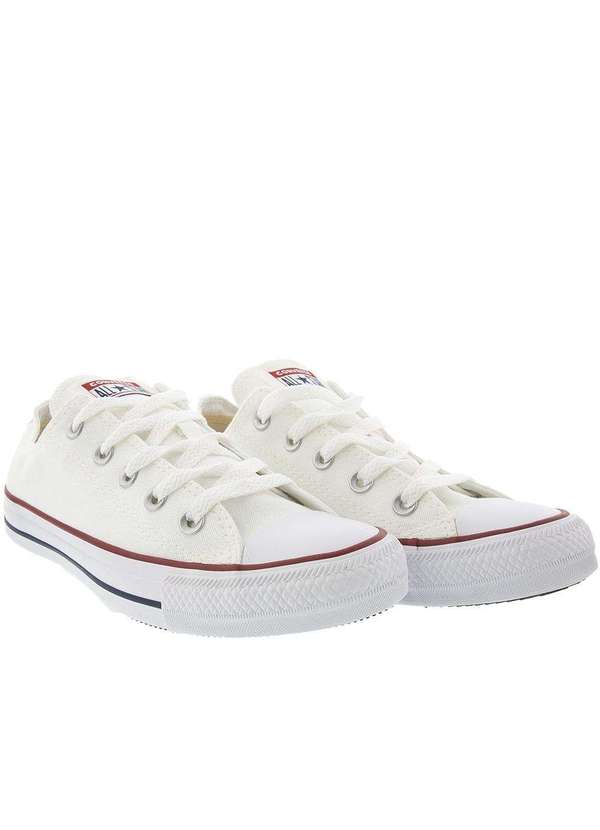 All Star - Tênis Converse All Star Chuck Taylor Lona Branco Branco