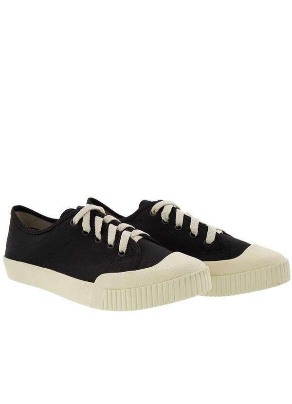 Gabriela - Tênis Gabriela Casual Pespontos Tecido Preto Preto