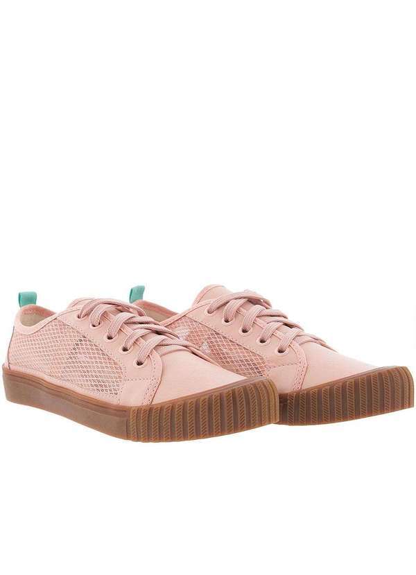 Gabriela - Tênis Gabriela Casual Texturizado Rosa Rosa