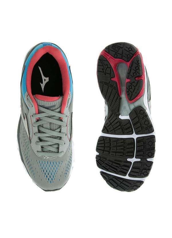 Mizuno - Tênis Mizuno Wave Mirai 3 Esportivo Feminino Cinza Cinza 4