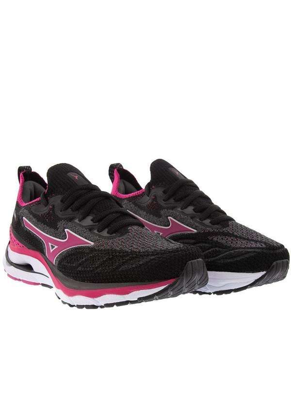 Mizuno - Tênis Mizuno Wave Mirai 4 Esportivo Feminino Preto Preto