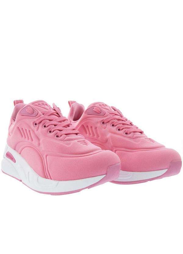 Via Marte - Tênis Via Marte Chunky Geométricos Tecido Rosa Rosa